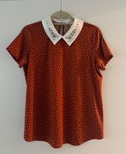 NWOT Jewel Collard Blouse