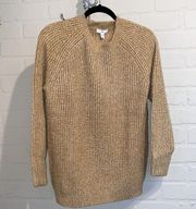 BP ribbed sweater stretch super soft crew knit marled‎ xxs oversized