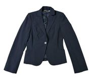 Max Studio Black Button-Closure Blazer Jacket Office Professional Size 0 Women's