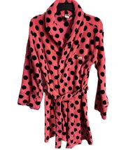 Victoria Secret Pink Neon Polka Dot Comfy Robe