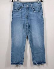 Rewash Women Blue Jeans Denim Ankle Detail Raw Hem Size 29/9