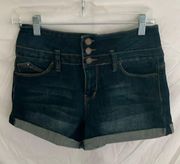 YMI Jeans: “wanna betta butt?” Denim rolled cuff jeans shorts- size 9