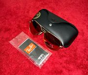 Ray-Ban  Polarized Hot Pink Rb 3025 Sunglasses w/ Gold Large Frame. RB3025