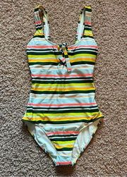 NWT  Striped One Piece Swimsuit