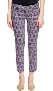 Tory Burch Alexa Dynasty Cropped Skinny Jeans 29