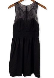 Sandro Black Dress with Lace