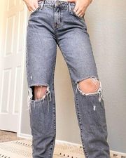 Forever 21 Distressed Mom Jeans
