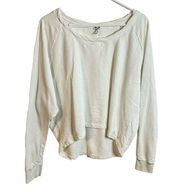 Splendid Cotton French Terry Crewneck Sweatshirt Womens Size Medium White