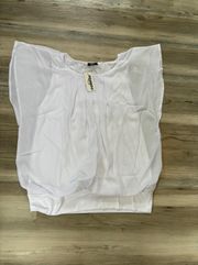 NWT white blouse, Large, lightly lined, pit to pit is 23, length is 26