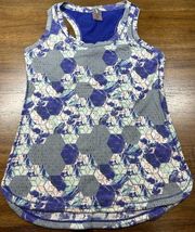 Underwood Size M Blue Geo Print Activewear Tank Top