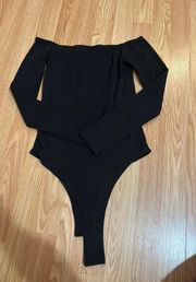 SheIn Black Off The Shoulder Bodysuit