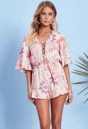 Lovers + Friends Epiphany Paisley Romper L NWT