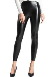 Storia Black Faux Leather Leggings Size Small