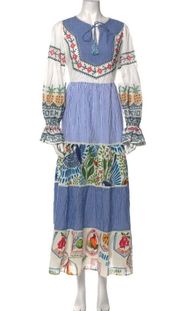 NWT $325 Farm Rio Pineapple Beach Embroidered Maxi Dress Sz XS