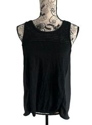 CLUB MONACO Black Knit Blend Tank Top Sz M