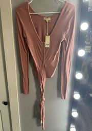 Gilded Content Buckle Brand pink tie top Size small