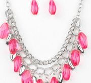 Paparazzi Spring Daydream Necklace and Earrings Pink