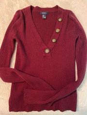 Forever 21  maroon V-neck sweater