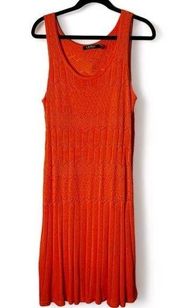 Lauren Ralph Lauren - Orange Knit Midi Dress - Sz. L