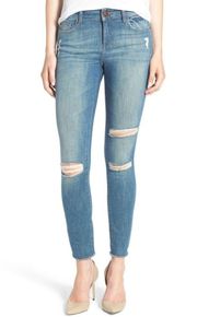 💕DL1961💕 Margaux Distresssed Instasculpt Frayed Hem Ankle Skinny Jeans Gibson