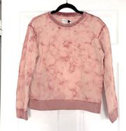 Vigoss Sweatshirt Top XS Tie Dye Pink Long Sleeve Lounge Casual Comfy Casual NWT