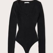 Long-Sleeve Sweetheart Sweater Bodysuit