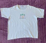 Vintage 90s Anvil Single Stitch Sarasota Floria Embroidered Tee