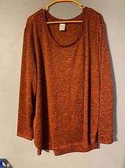 Faded Glory Maroon Scoop Neck Sweater Size 4X