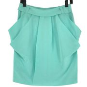 Moschino Cheap and Chic Womens Size 4 US Drape Pleat Mini Skirt Seafoam Green