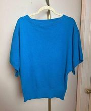 CASHMERE Per Se Blue Dolman Sleeve Cashmere Sweater Sz. XS