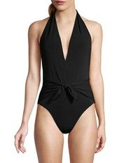 New Robin Piccone plunge neck swimsuit. Size 4. MSRP $178