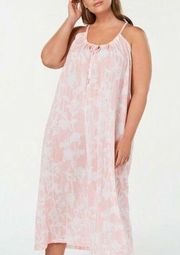 Charter Club Intimates Pink Printed Woven Nightgown Size Small