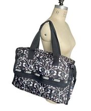 Arbor Mist Large Overnight Bag Tote Black Gray White