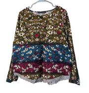 Zanzea Collections flower print long sleeve blouse