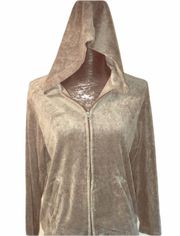 Anne Klein gray velour hoodie