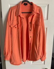 Vici oversized orange coral Shacket size XL