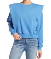 NWT BUFFALO DAVID BITTON Indiana Padded Shoulder Sweatshirt In Forever Blue XL