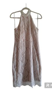 Sans Souci Lace Sleeveless Halter Bodycon Dress 