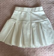 White Pleated Skirt