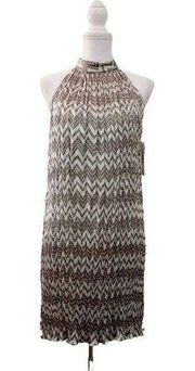 NEW|$169 Antonio Melanie High Neck Pleated Sleeveless Casual Sophisticated Dress