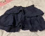 Navy Blue  Ruffle Skirt