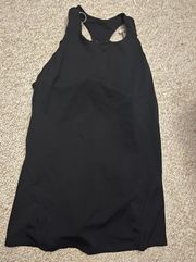 Tank Built In Bra Black And Grey Criss Cross Back