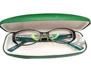 Fendi Glasses Eyewear Rectangle Frame Full Rim Black with Lacoste Case