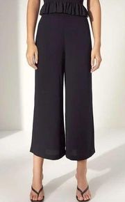 Wilfred Aritzia Faun Wide Leg High Rise Trouser Dress Pants Black Medium