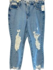 NWT GOOD AMERICAN SZ 16 Good Vintage Distressed Jeans