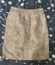 Gold Embossed Skirt