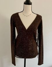 Brown Sequin Sweater