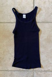 navy ribbed tank top