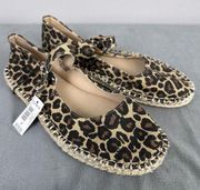 Torrid Shoes Canvas Espadrille Flat Size 8WW 8 Extra Wide Width Leopard New