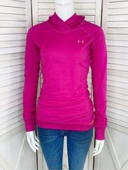 Under Armour  Heat Gear Fitted Catalyst Hoodie Hot Pink Small